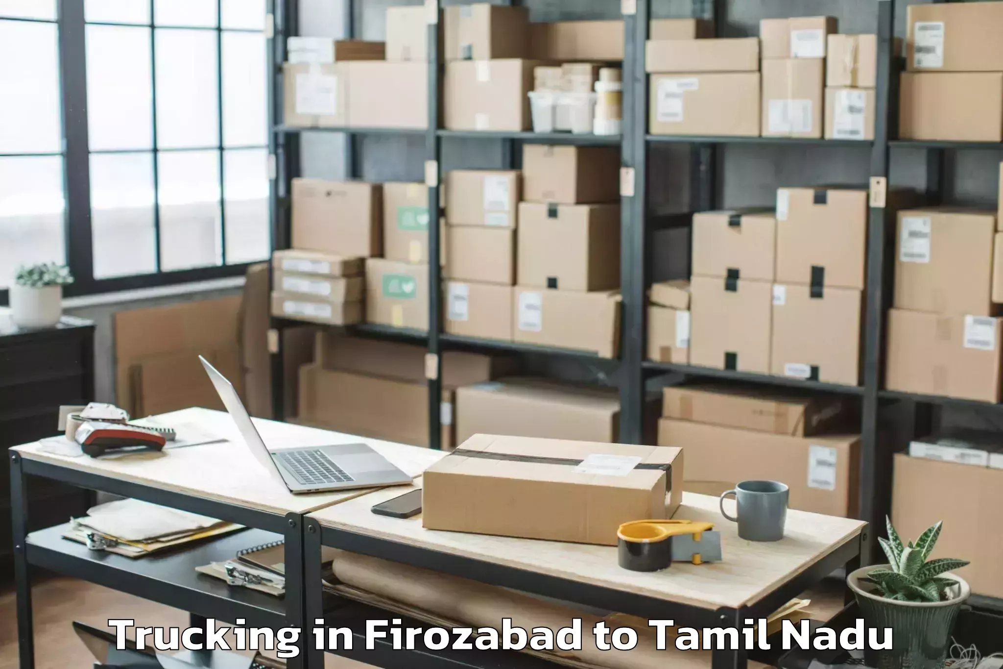 Book Your Firozabad to Udumalaippettai Trucking Today